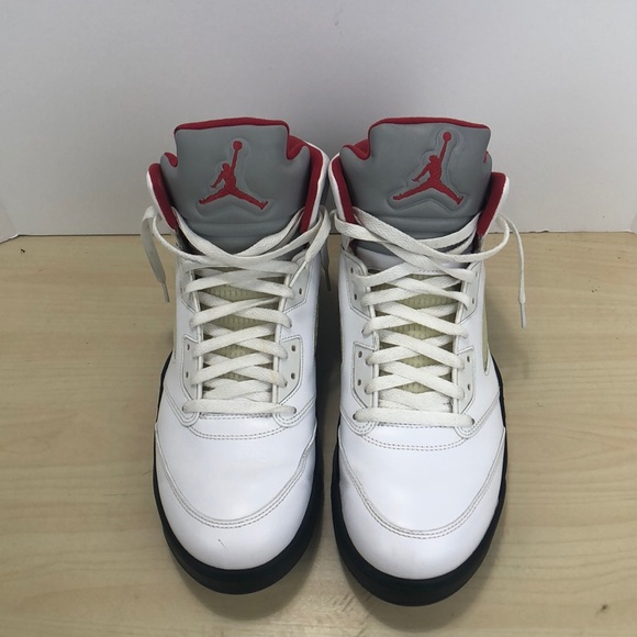 Air Jordan 5 Retro Fire Red Silver Tongue Sz 13 - Picture 3 of 16
